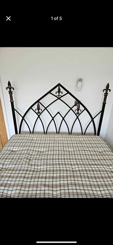 Antique style metal headboard - style,