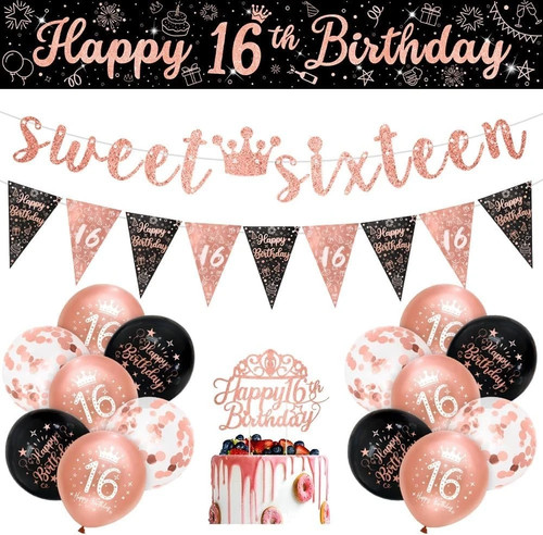 16th birthday decorations set - birthday,