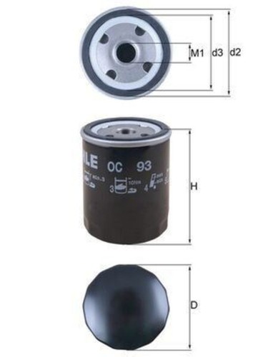 Oil filter mahle - oil, opel