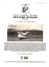 AABK05 MAGAZINE ADVERT 11X8" RINALDO PAGGIO GEOVA P 166 AIRCRAFT