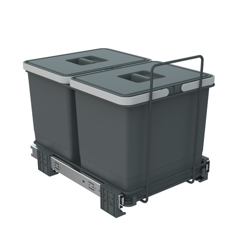 400mm grey cabinet bin - grey,