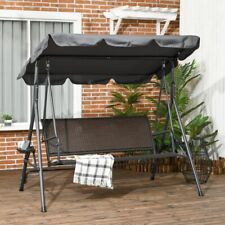 3-Seater Rattan Garden Swing