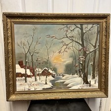 Antique Oil Painting On Board