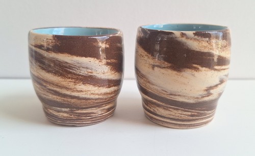 Vintage pair marbled mocha - vintage,