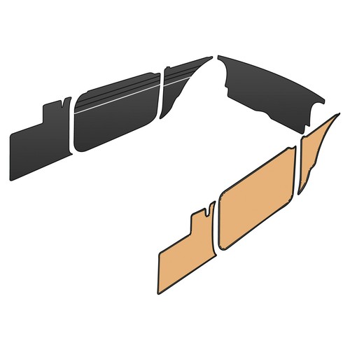 Mgb trim kit vinyl - mgb, black