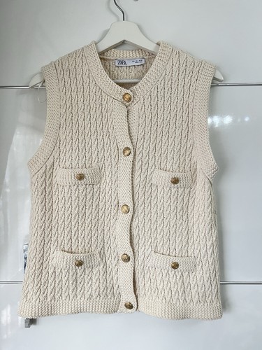 Zara cream knitted - cream, cotton
