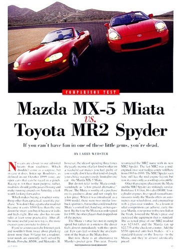 2000 mazda mx5 - miata, toyota