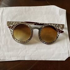 Vintage Retro Cat Eye Sunglasses Metal Scaffold Frame