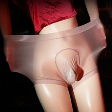 Men Sheer See Through Boxer