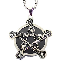 Pentacle Broomstick Pendant