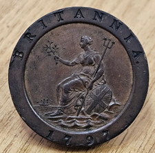 1797 George III Cartwheel Two Penny Coin