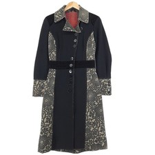 St Martins Wool Blend Long Coat Casual Women Jx6 Size S