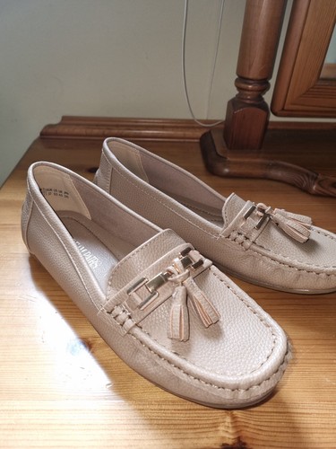 Ladies beige loafers size - ladies, 4uk