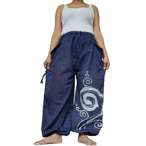 Navy blue harem pants - navy,