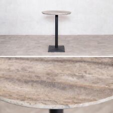 TRAVERTINE TOP ROUND BAR TABLE