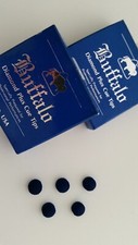 Genuine Buffalo Blue Diamond Plus Tweeten Snooker Pool Cue Tips 9 - 10mm