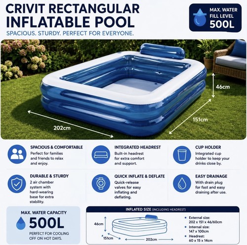 Crivit rectangular inflatable - crivit,