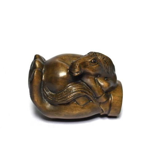 Netsuke horse japanese - netsuke,