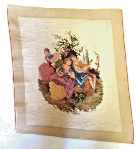 Antique victorian needlepoint - victorian,
