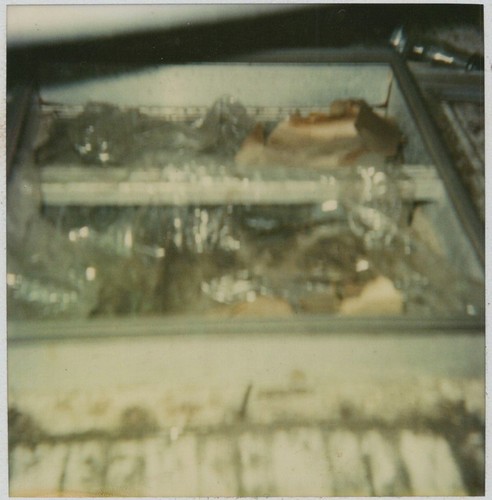 Blurry 1970s restaurant buffet - blurry,