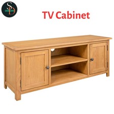 Modern Solid Oak Wood Brown TV Cabinet Living Room Stands Units Side vidaXL