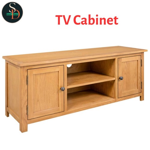 Modern solid oak wood brown - wood, tv