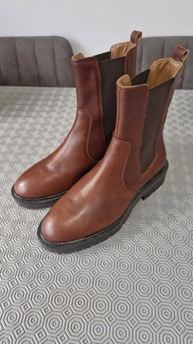 Leather chelsea block heel - chelsea,