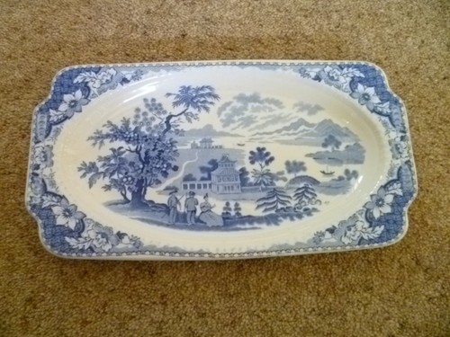 Antique seaforth blue white - antique,