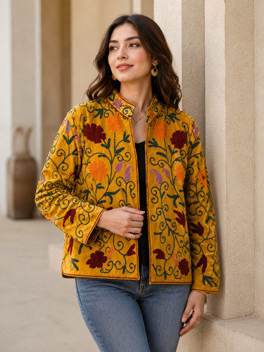 Women velvet yellow floral - women,