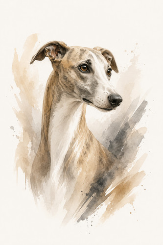 Whippet with elegant neutral - with,