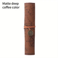 Vintage Map Pencil Case Roll