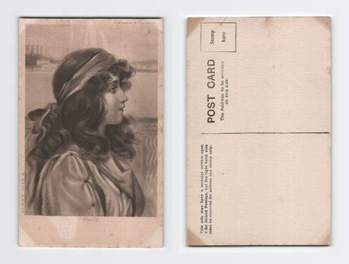 Vintage postcard art nouveau - vintage,