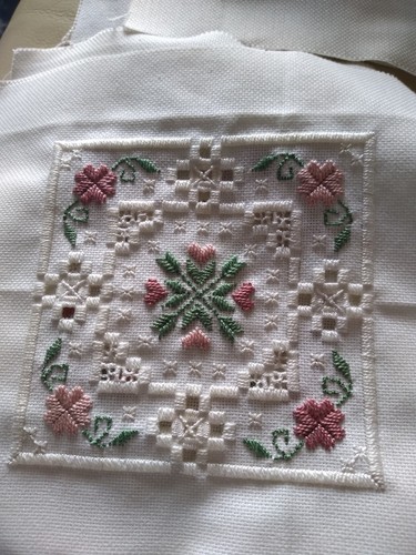Hardanger embroidery completed - hardanger,