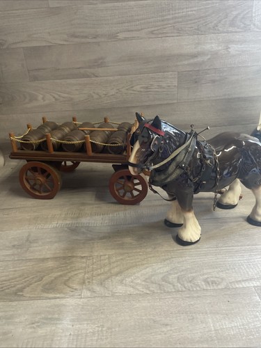 Vintage shire horse and cart - horse,