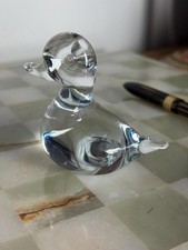 Signed Langham Glass Duck by