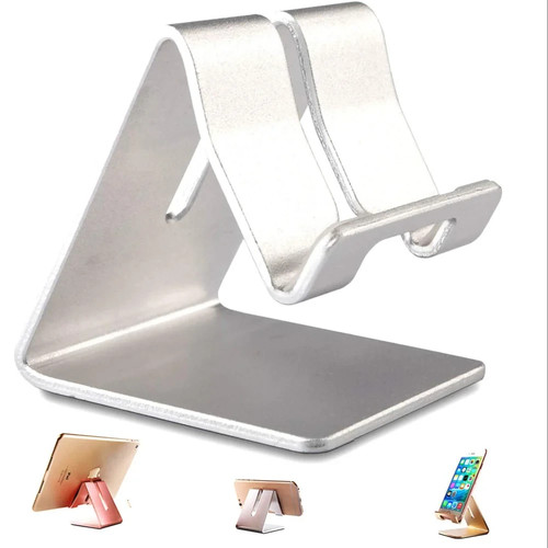 Silver phone desk holder - x,