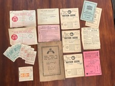 WWII & 50’s Ephemera Food & fuel Ration Books National Registration Papers Etc