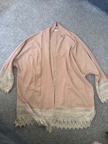 Ladies tan thin - thin, cardigan
