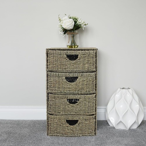 Seagrass drawer storage unit - seagrass,