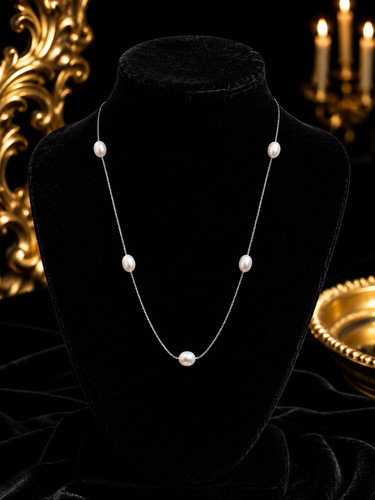 Natural pearl necklace - 5,