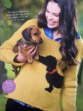 Knitting Pattern  1642 Sausage Dog Ladies DK Dachshund Jumper