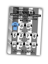 Newcastle United Carabao Cup Final Winners Wall Art (PRINT ONLY) Size A4.