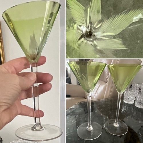 Rare pair martini feather - pair,