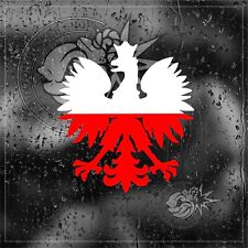 Polish Eagle Orzel Polski Sticker Decal Naklejka Poland Emblem white red van car