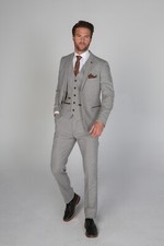 Mens Boys Tweed Suit Tailored