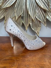 Rainbow Couture ORVIETTO Peep Toe Crystal Shoes UK 3/36 RRP £150