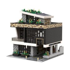 Modubrix Mocs Building Blocks Modern Eco-Villa Model Set Bricks Toys Kits