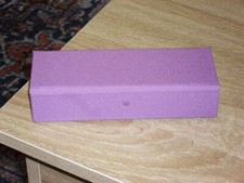 Oasis glasses case folding origami style purple grey used very good condition