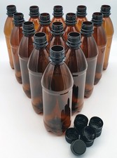Amber Plastic 500ml PET Screw