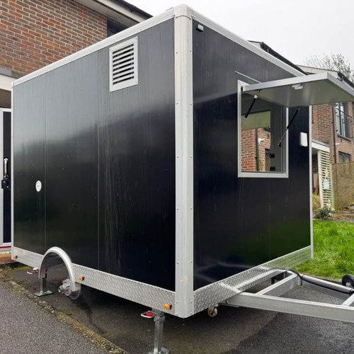 Mobile food trailer black - food,